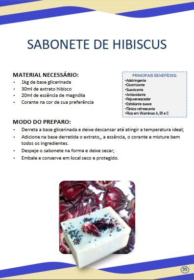 Receitas Grátis de Sabonetes Artesanais: Sabonete de Hibiscus