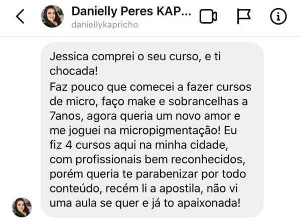 Curso Micropigmentação Perfeita Jessica Soares vale a pena