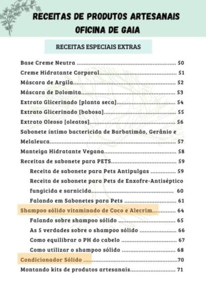 Curso Saboaria Lucrativa Fitoterápica e Fitoenergética Oficina de Gaia pdf download