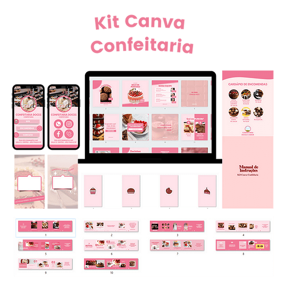 Kit Canva Confeitaria