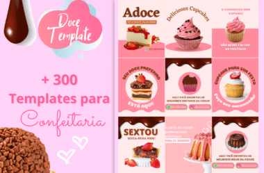 Doce Template Vale a Pena? +300 Templates Confeitaria