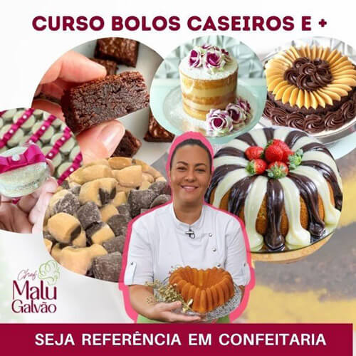 Curso Bolos Caseiro e + da Chef Malu