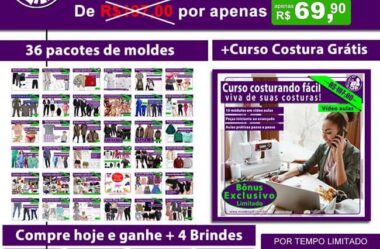 Super Pack | 36 Kits de Moldes PDF + Curso de Costura + Apostilas Download