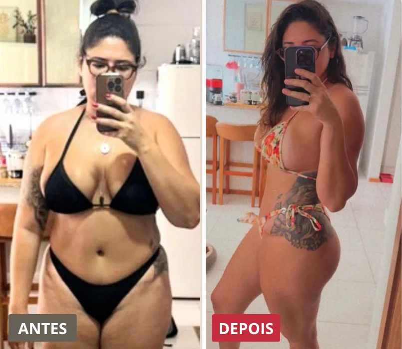 Programa Mulher Fitness Amanda Biuger antes e depois